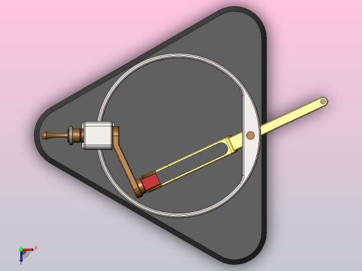 斜曲柄摇杆机构俯视缩略图