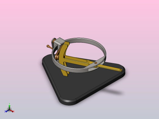 斜曲柄摇杆机构正等轴测缩略图