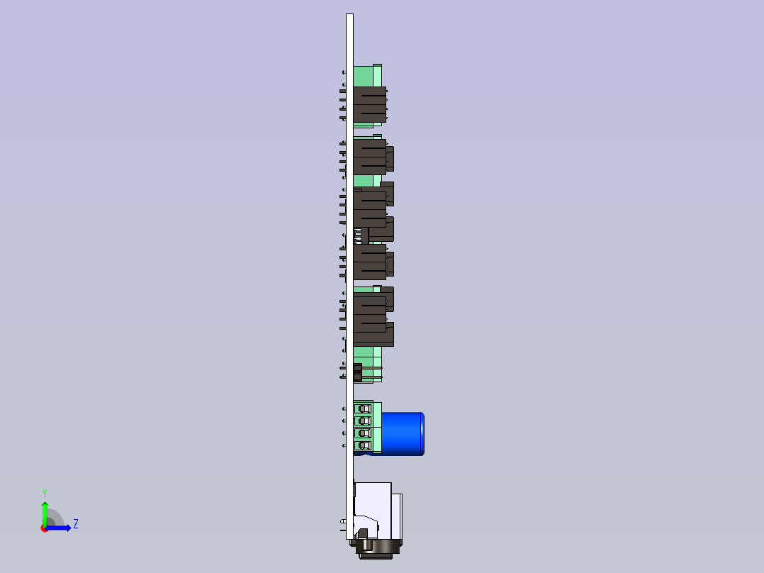 3D打印机左视图