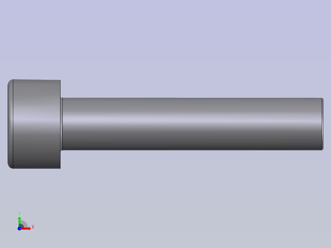 内六角圆柱头螺钉 M5X25前视图