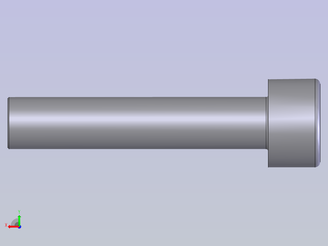 内六角圆柱头螺钉 M5X25后视图