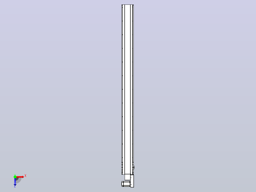 皮带直线轴半封闭可选导轨TPA-HNB-175D-140-L2200-MR-C-P75-N3俯视图