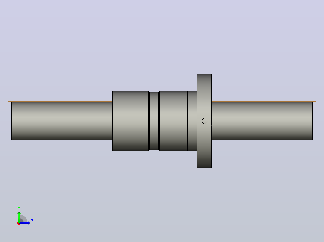 FFZD4006-3滚珠丝杆3D模型左视图