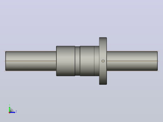 FFZD4006-3滚珠丝杆3D模型左视缩略图