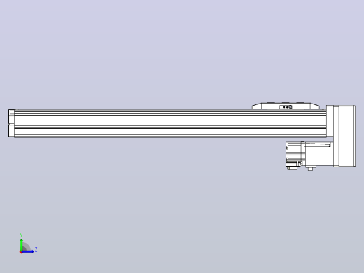 滚珠丝杠直线轴内置导轨TPA-GCR-50-1210C-L400-MP-M10-N3左视缩略图