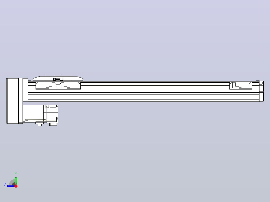 滚珠丝杠直线轴内置导轨TPA-GCR-50-1210C-L400-MP-M10-N3右视图