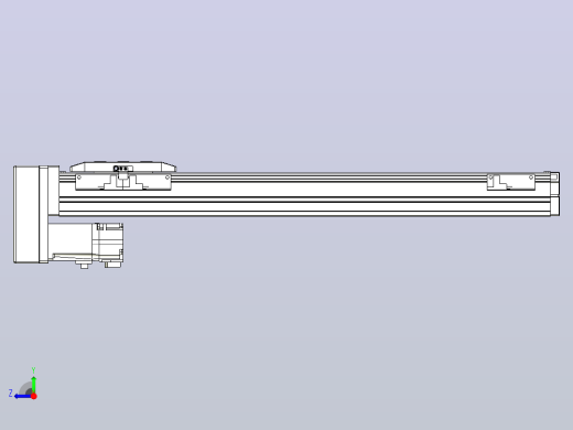 滚珠丝杠直线轴内置导轨TPA-GCR-50-1210C-L400-MP-M10-N3右视缩略图