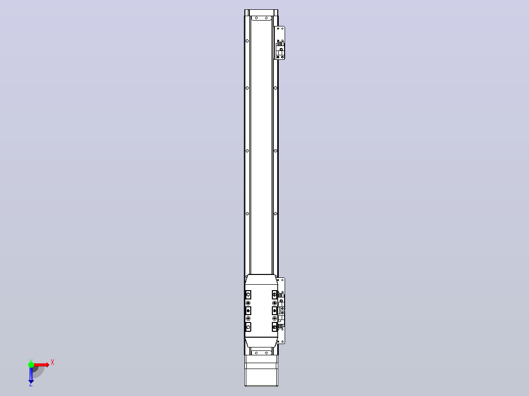 滚珠丝杠直线轴内置导轨TPA-GCR-50-1210C-L400-MP-M10-N3俯视图