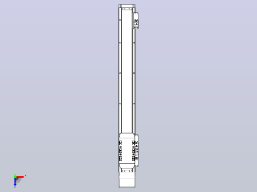 滚珠丝杠直线轴内置导轨TPA-GCR-50-1210C-L400-MP-M10-N3俯视缩略图