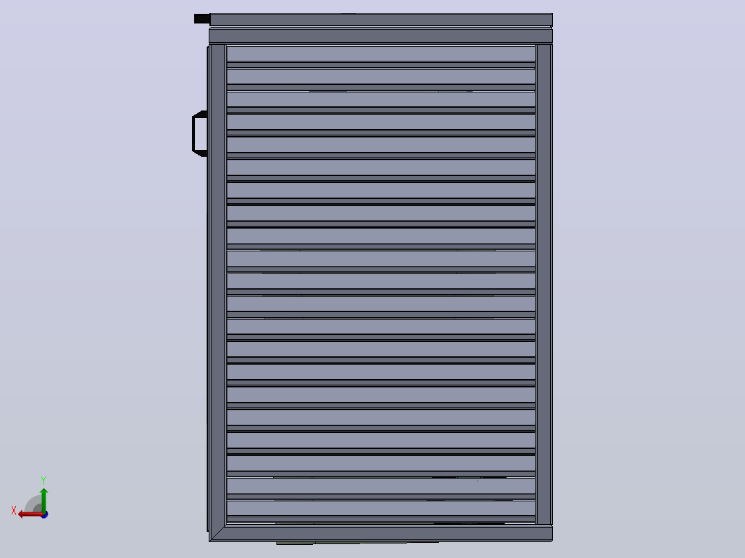 垃圾箱 垃圾处理设备box-whit-sheet-for-garbage-can-1832-模型格式为 stp后视图