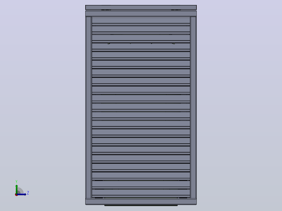 垃圾箱 垃圾处理设备box-whit-sheet-for-garbage-can-1832-模型格式为 stp左视图