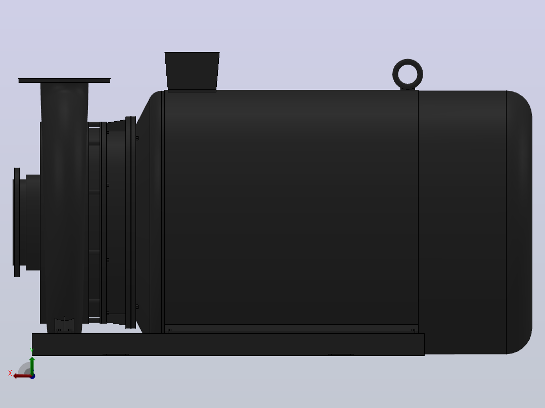 南方泵NIS，NISF泵外形（200-150-400）110kW-4极后视图