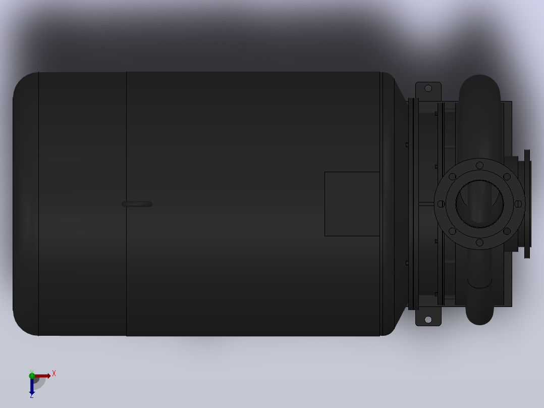 南方泵NIS，NISF泵外形（200-150-400）110kW-4极俯视图