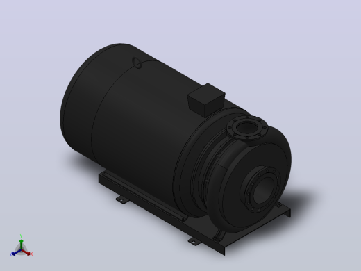 南方泵NIS，NISF泵外形（200-150-400）110kW-4极正等轴测缩略图