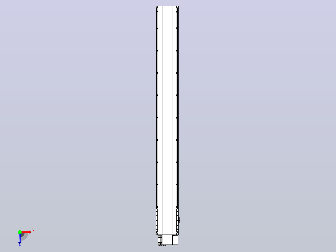 皮带直线轴半封闭可选导轨TPA-HNB-202D-140-L1700-RP-C-P75-N3俯视图