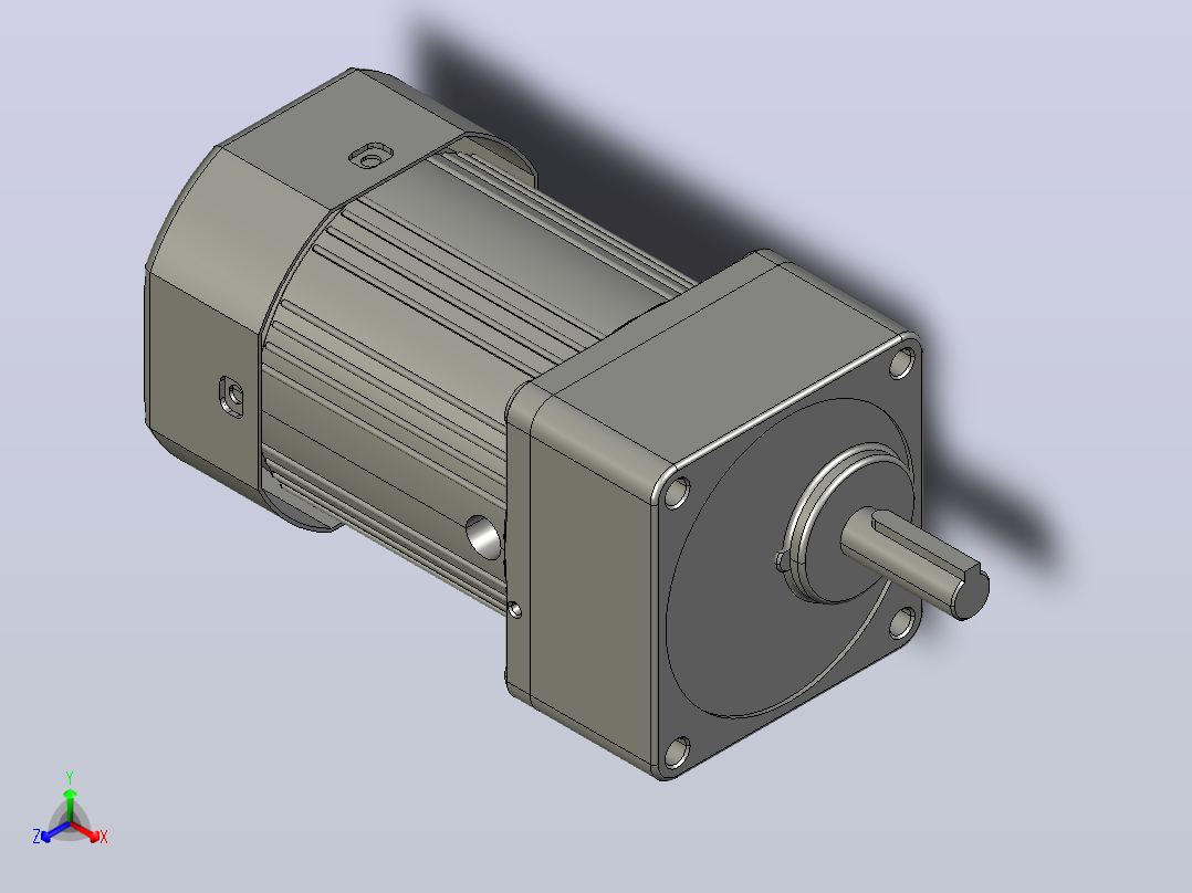 3IK15-F+3GN3-15K3IK-15W小型调速电机正等轴测图