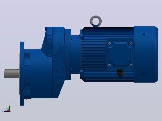 RXF67法兰轴伸式安装斜齿轮减速机RX67-Y0.75-4P-80-M1-0°-Φ200右视缩略图