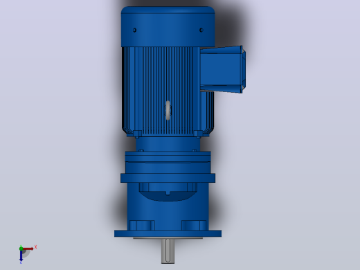 RXF67法兰轴伸式安装斜齿轮减速机RX67-Y0.75-4P-80-M1-0°-Φ200俯视缩略图