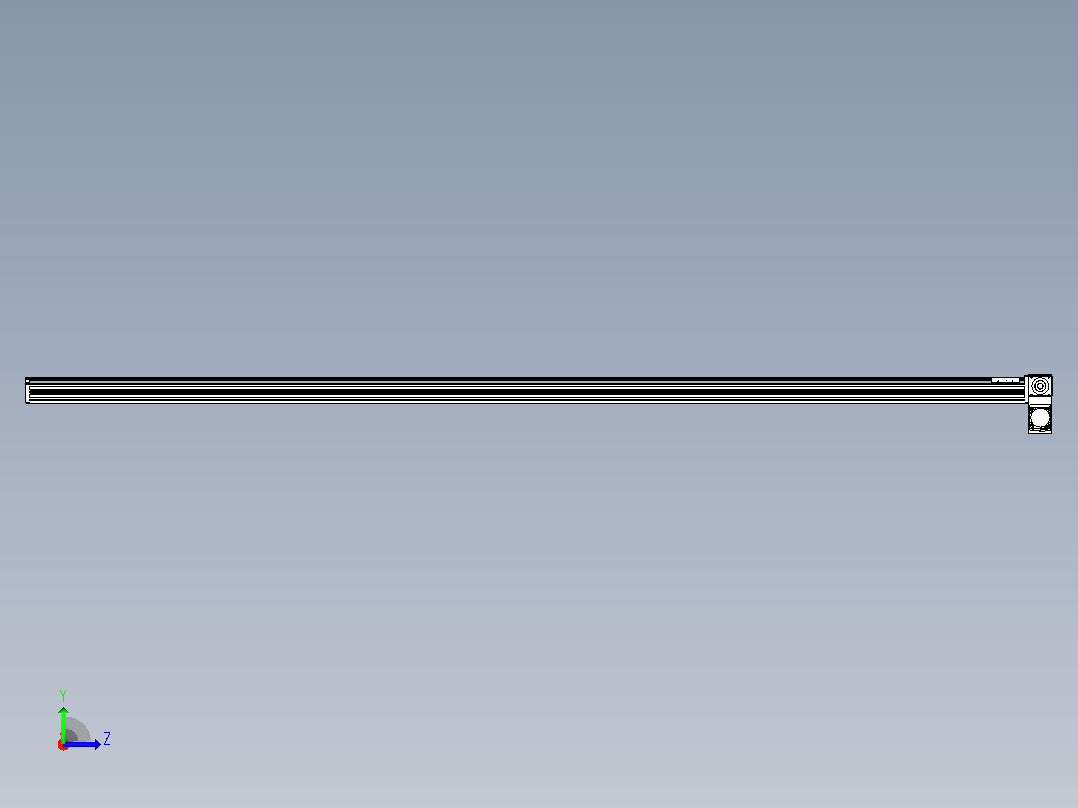皮带直线轴半封闭可选导轨TPA-HNB-65S-90-L2650-RP-Y-P20-N3左视图