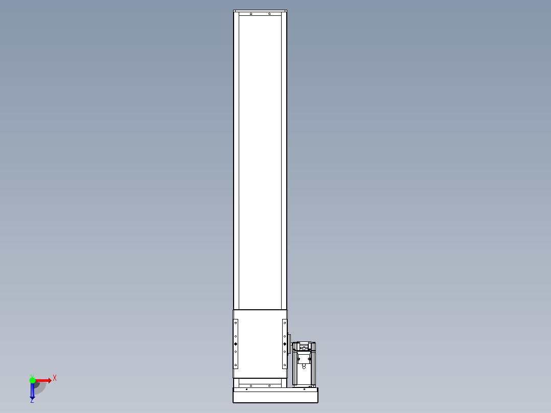 滚珠丝杠直线轴带导轨全封闭TPA-HCR-140D-2010C-L750-MR-C-P40-N3俯视图