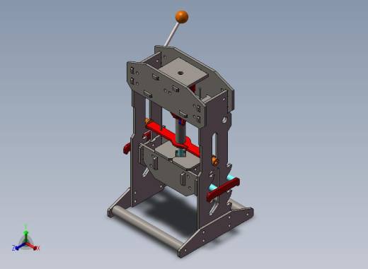 B23-液压机设备正等轴测缩略图
