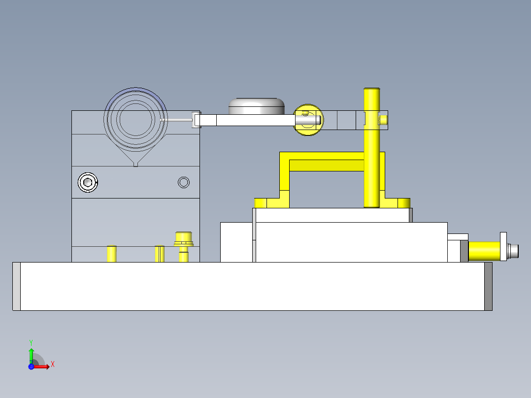 杠杆式千分表调整机构前视图