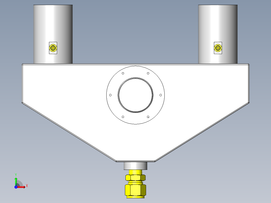 气液分离排气盒前视图