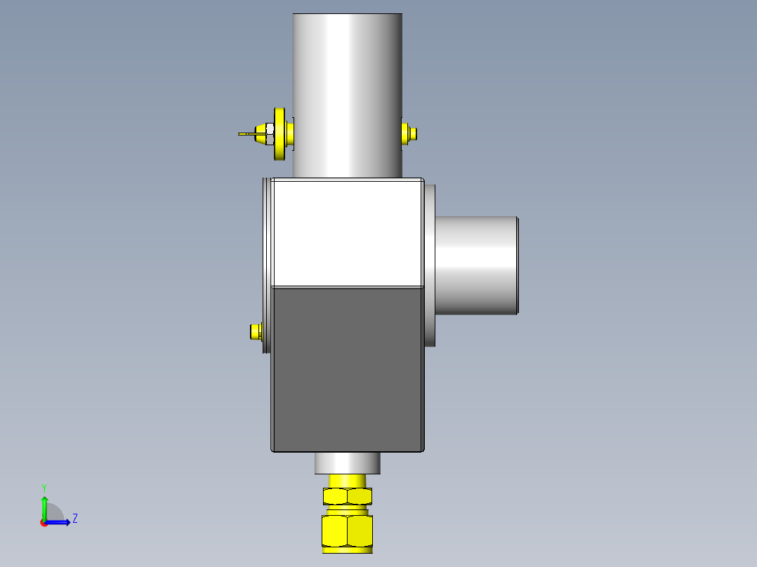 气液分离排气盒左视图