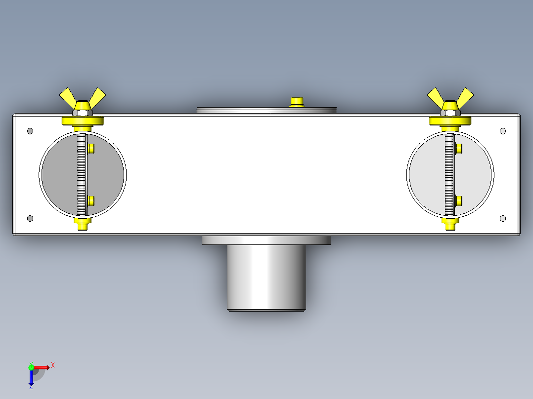 气液分离排气盒俯视图