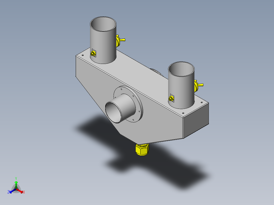 气液分离排气盒正等轴测图