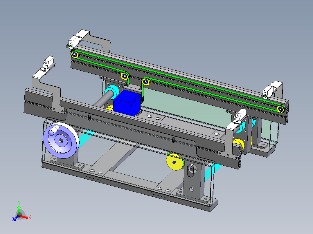 标准SMT接驳台组件sw18可编辑前视图