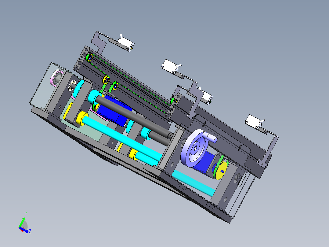 标准SMT接驳台组件sw18可编辑左视图