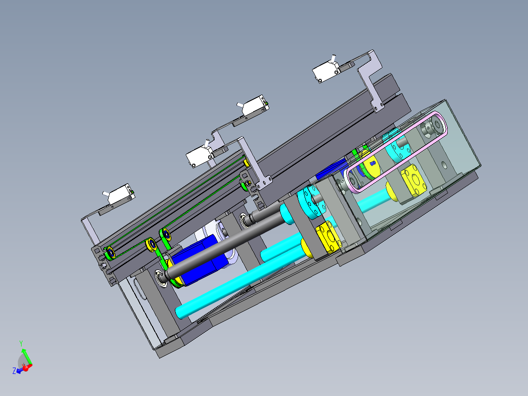 标准SMT接驳台组件sw18可编辑右视图