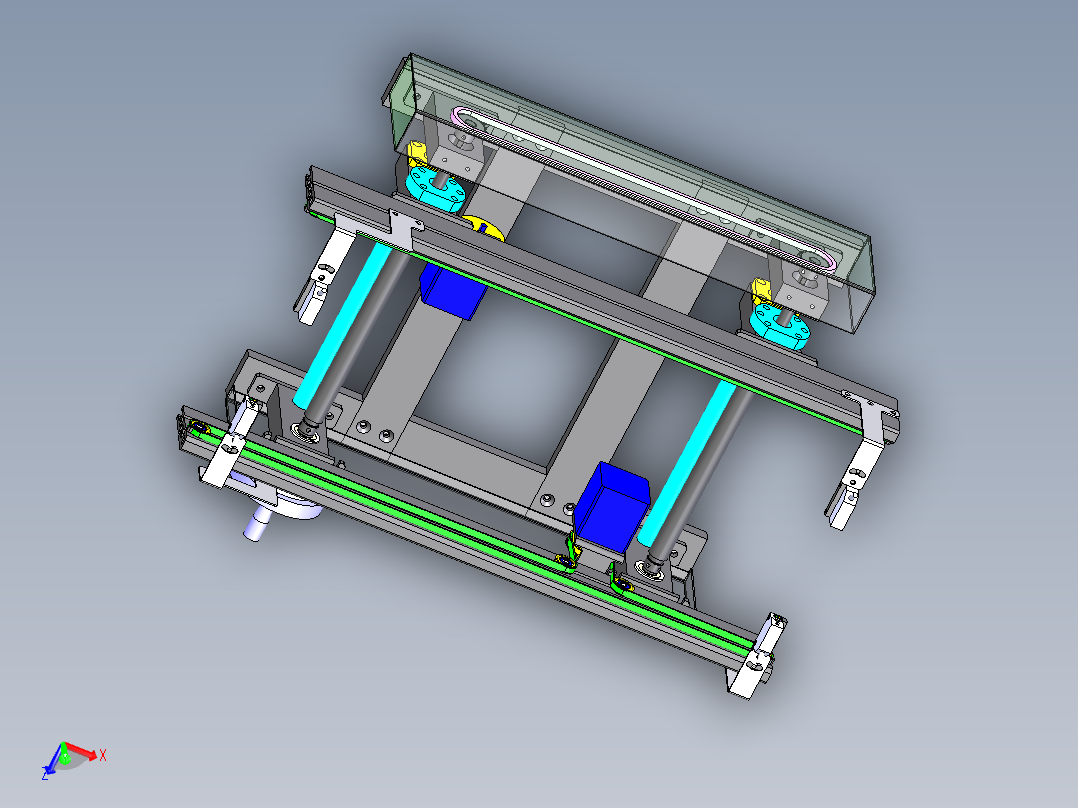 标准SMT接驳台组件sw18可编辑俯视图