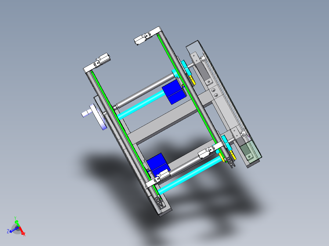 标准SMT接驳台组件sw18可编辑正等轴测图