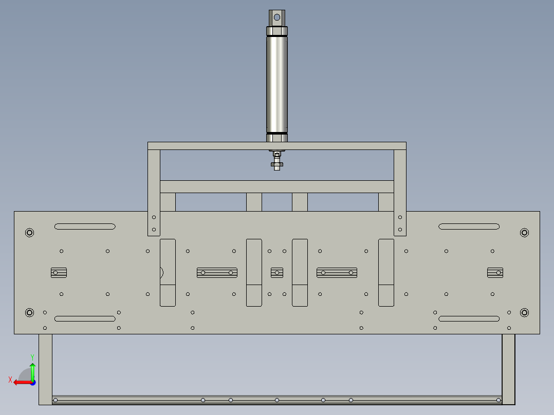多功能钻孔工序工装设备3D模型后视图