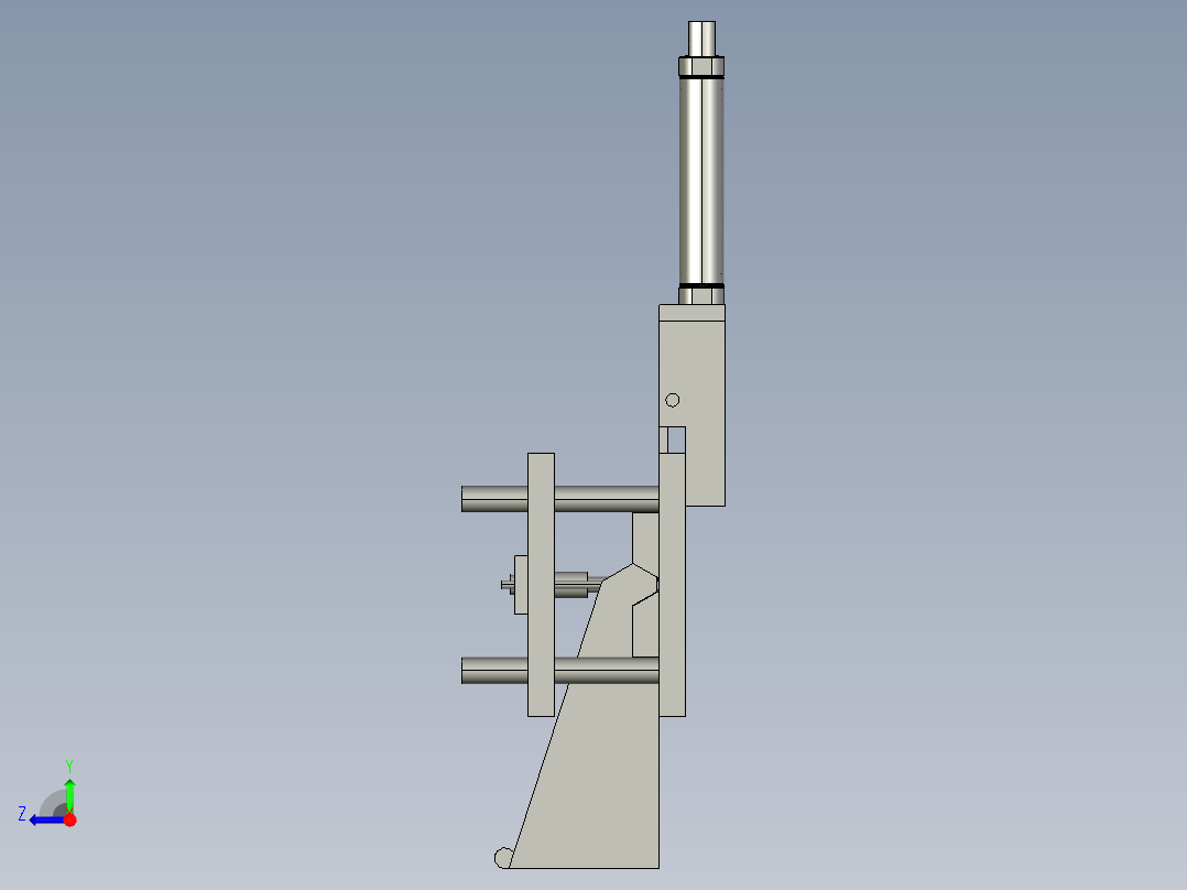 多功能钻孔工序工装设备3D模型右视图