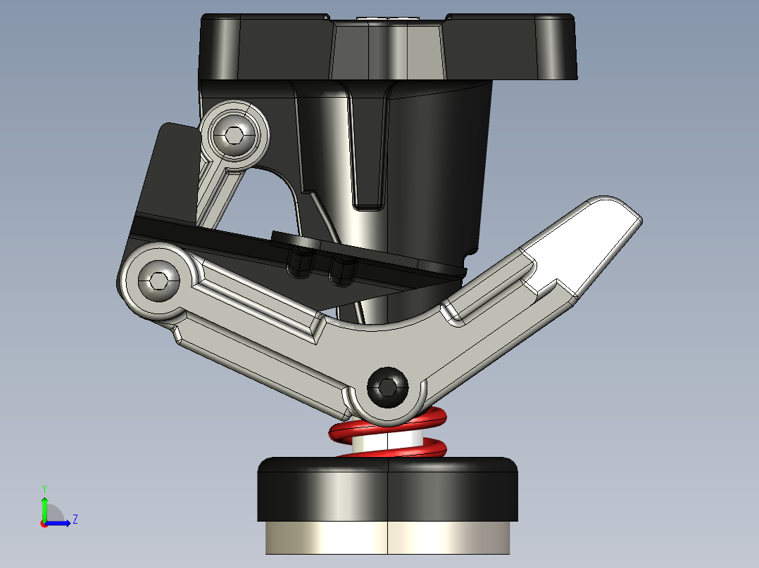 车锁3D模型左视图