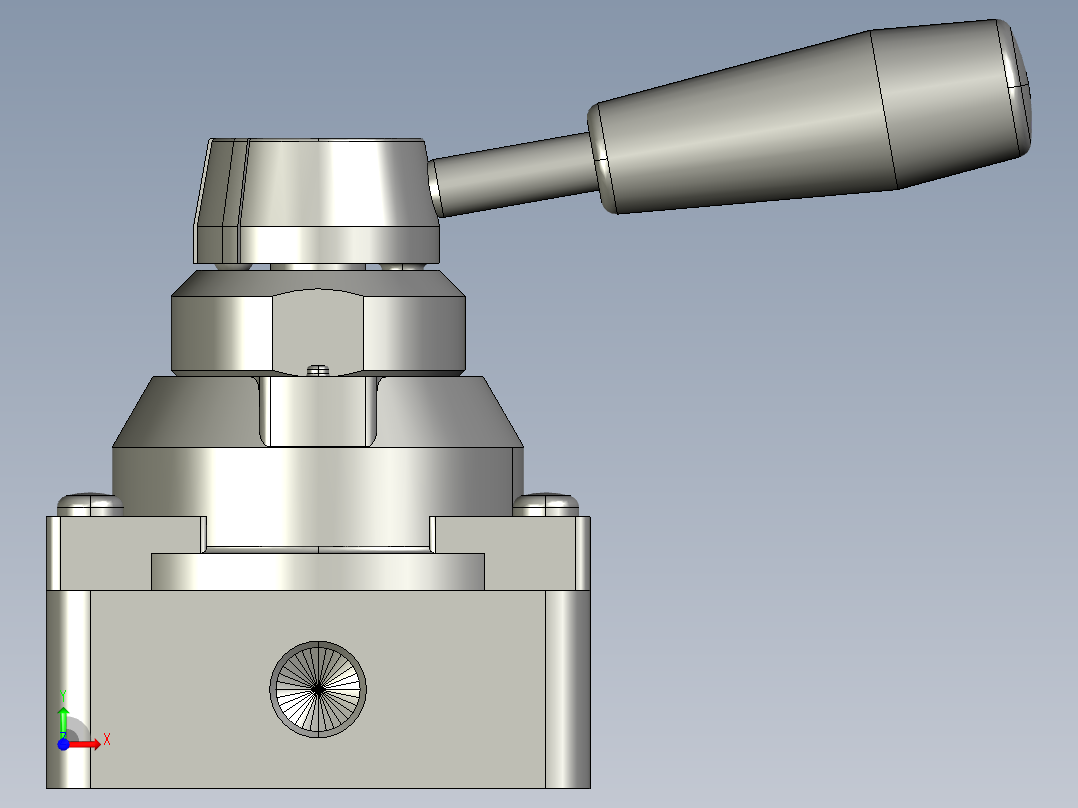 SMC 换向阀设计图纸前视图