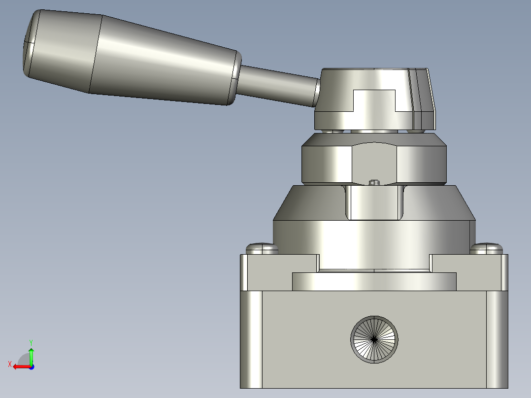 SMC 换向阀设计图纸后视图
