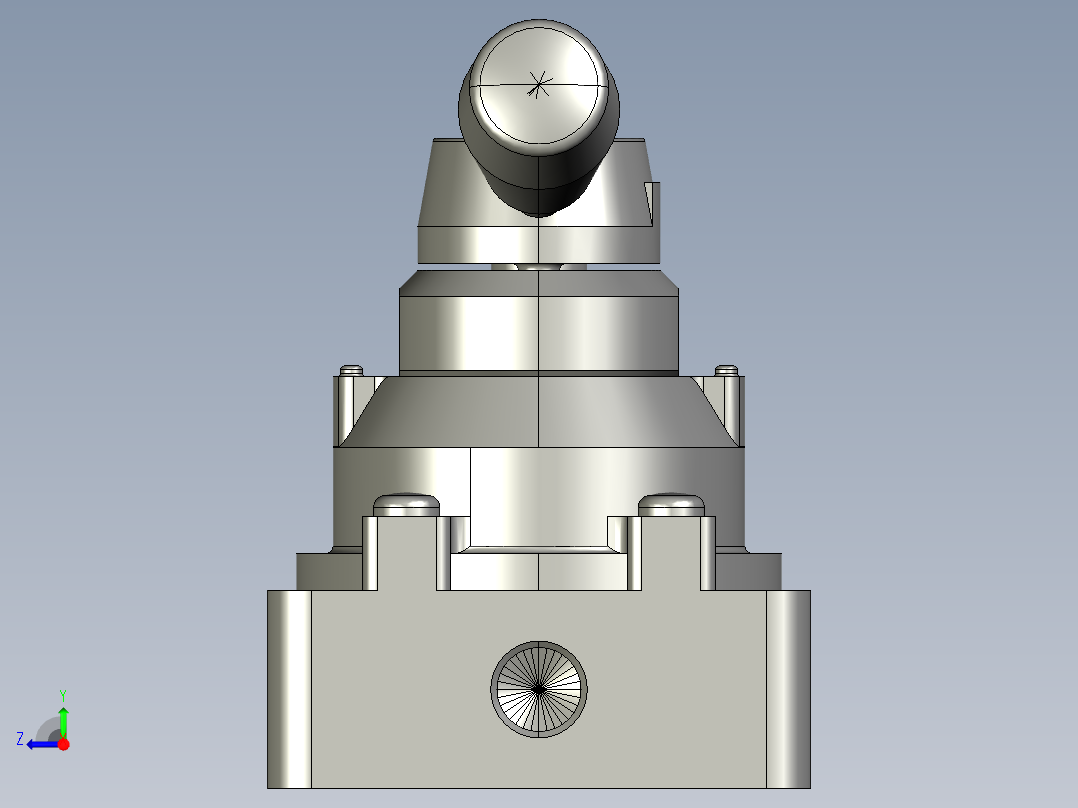 SMC 换向阀设计图纸右视图