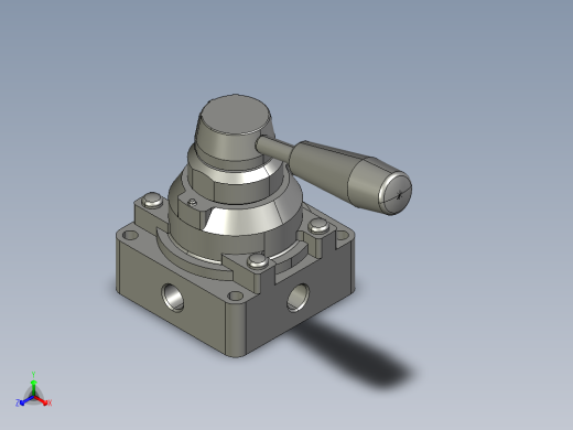 SMC 换向阀设计图纸正等轴测缩略图