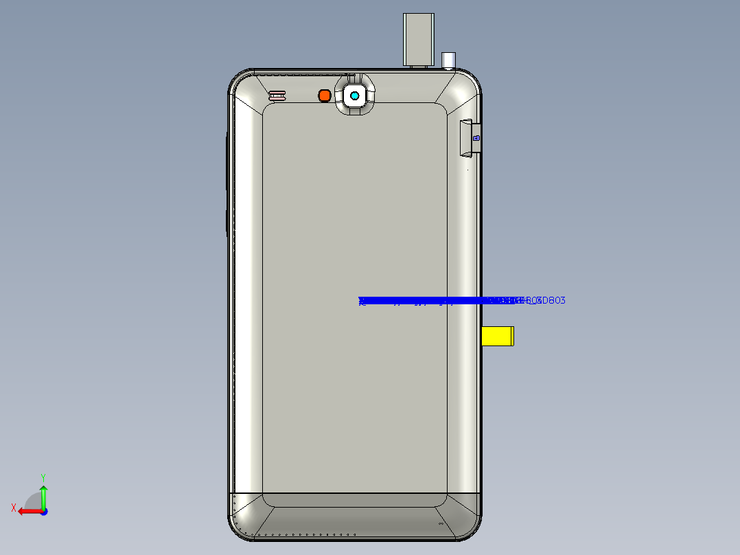 7寸智能手机后视图