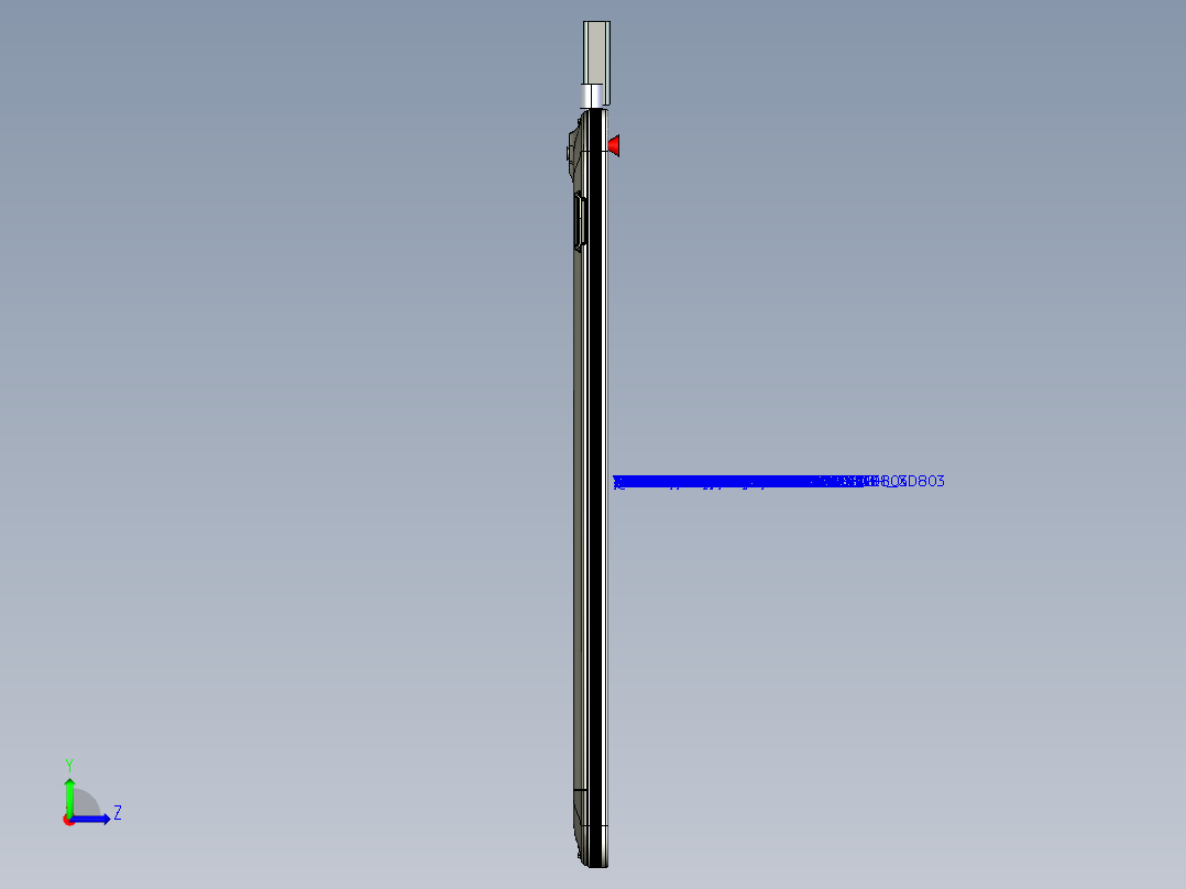 7寸智能手机左视图