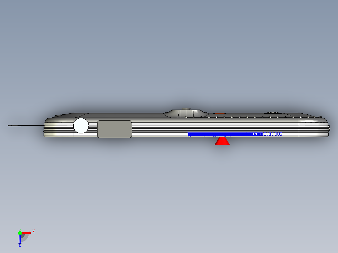 7寸智能手机俯视图