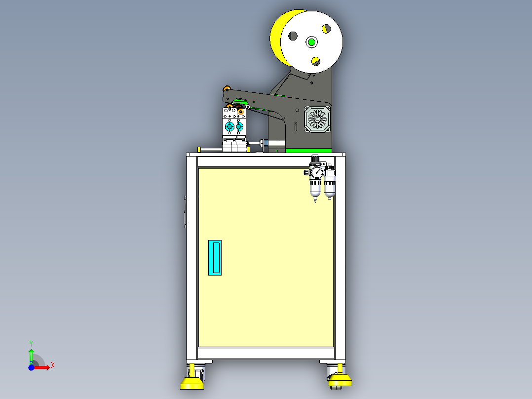 A37_马达转子抛光机（小电机表面抛光设备）前视图