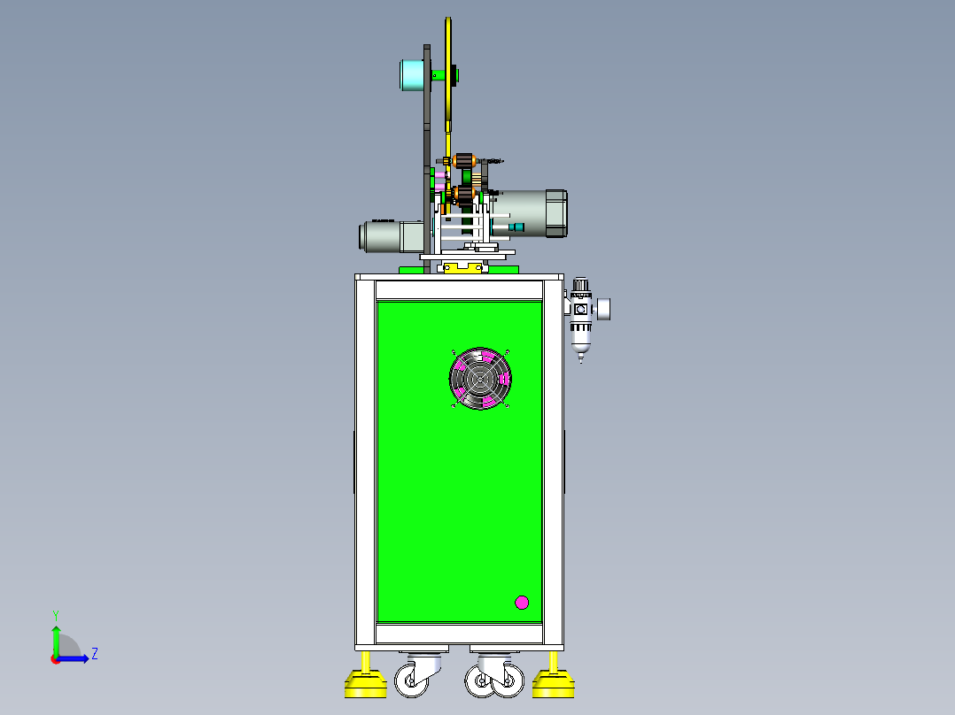 A37_马达转子抛光机（小电机表面抛光设备）左视图
