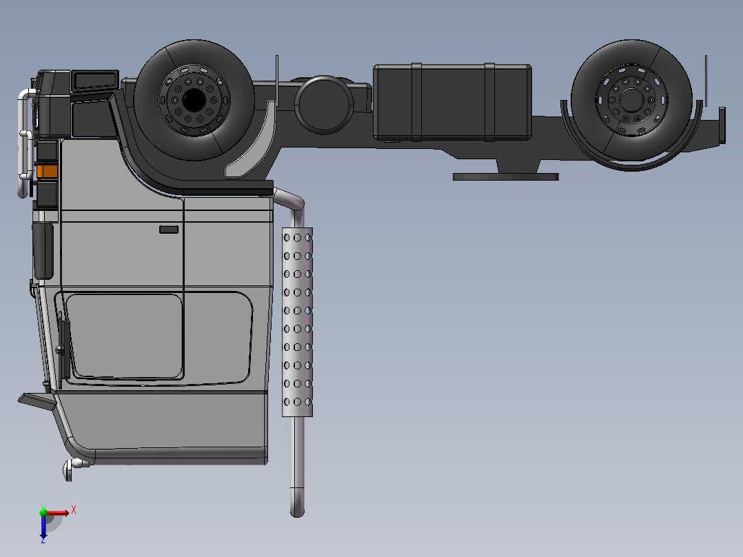 9.R365重型卡车 3d模型图纸俯视图