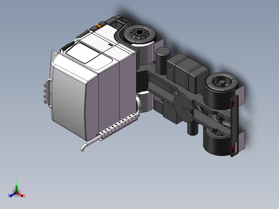 9.R365重型卡车 3d模型图纸正等轴测图
