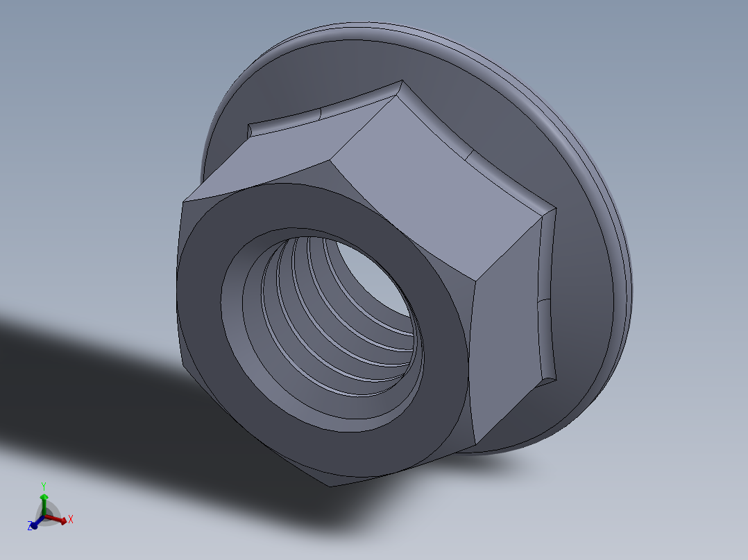 公制法兰螺母-FN M10x1.5.SLDPRT